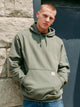 CARHARTT CARHARTT LOGO SLEEVE PULLOVER HOODIE - Boathouse