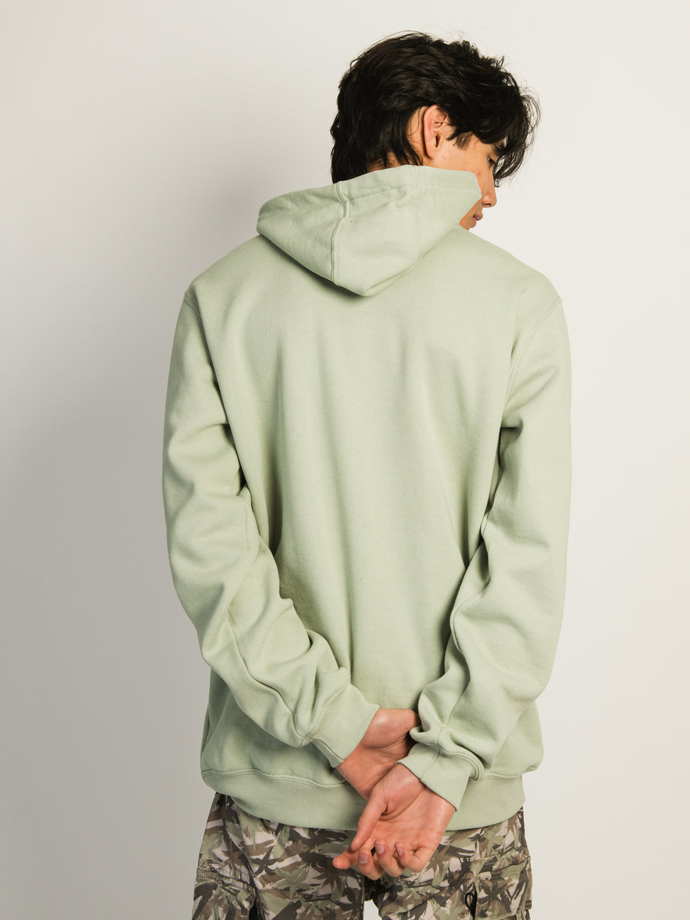 CARHARTT LOGO SLEEVE GRAPHIC PULL OVER HOODIE - SAGE