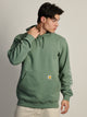 CARHARTT CARHARTT LOGO SLEEVE PULL OVER HOODIE - GREEN FOG - Boathouse
