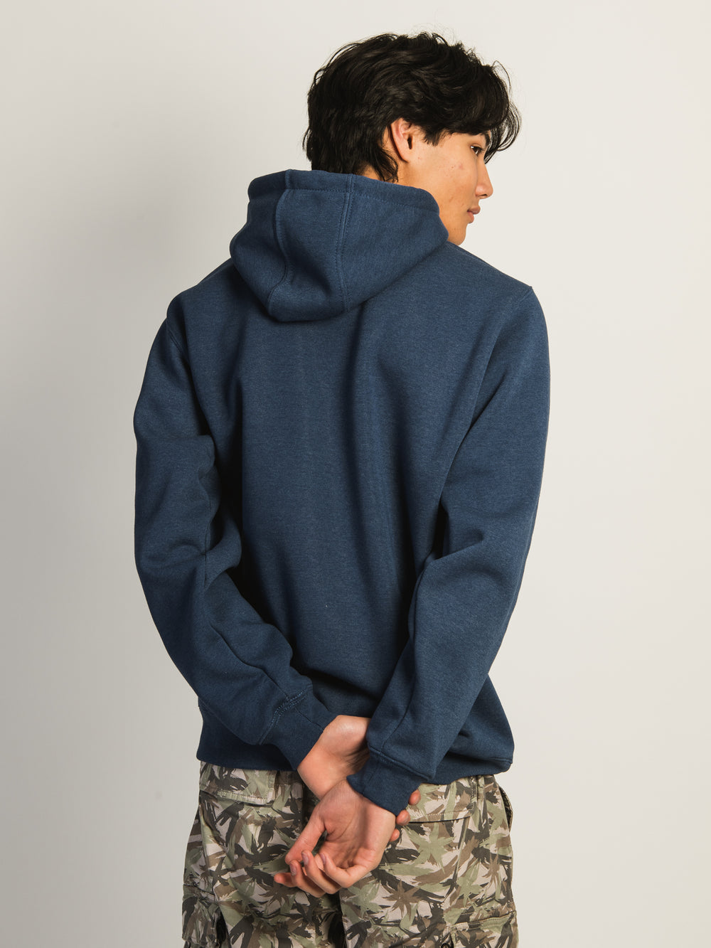 CARHARTT LOGO SLEEVE GRAPHIC PULL OVER HOODIE - OCEAN