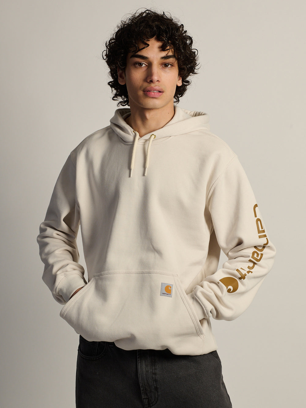 CARHARTT LOOSE FIT MIDWEIGHT LOGO SLEEVE HOODIE