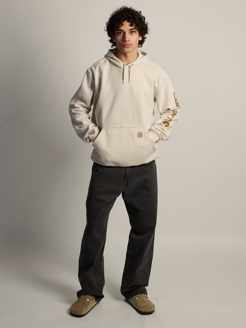 CARHARTT LOOSE FIT MIDWEIGHT LOGO SLEEVE HOODIE