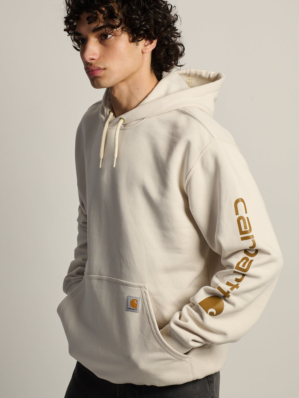 CARHARTT LOOSE FIT MIDWEIGHT LOGO SLEEVE HOODIE