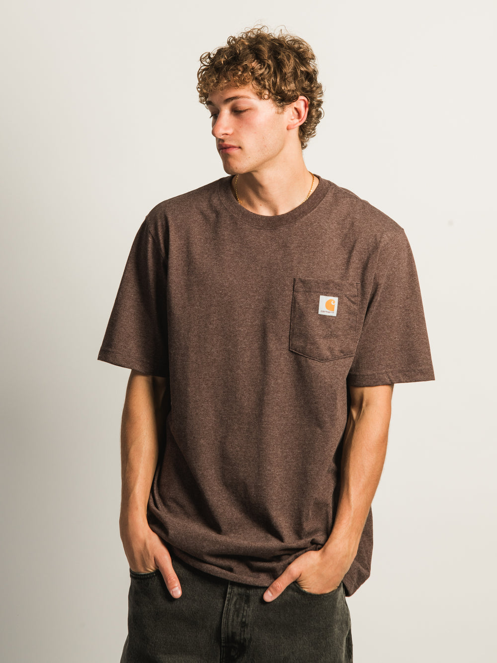 CARHARTT WORKWEAR POCKET T-SHIRT - SEPIA