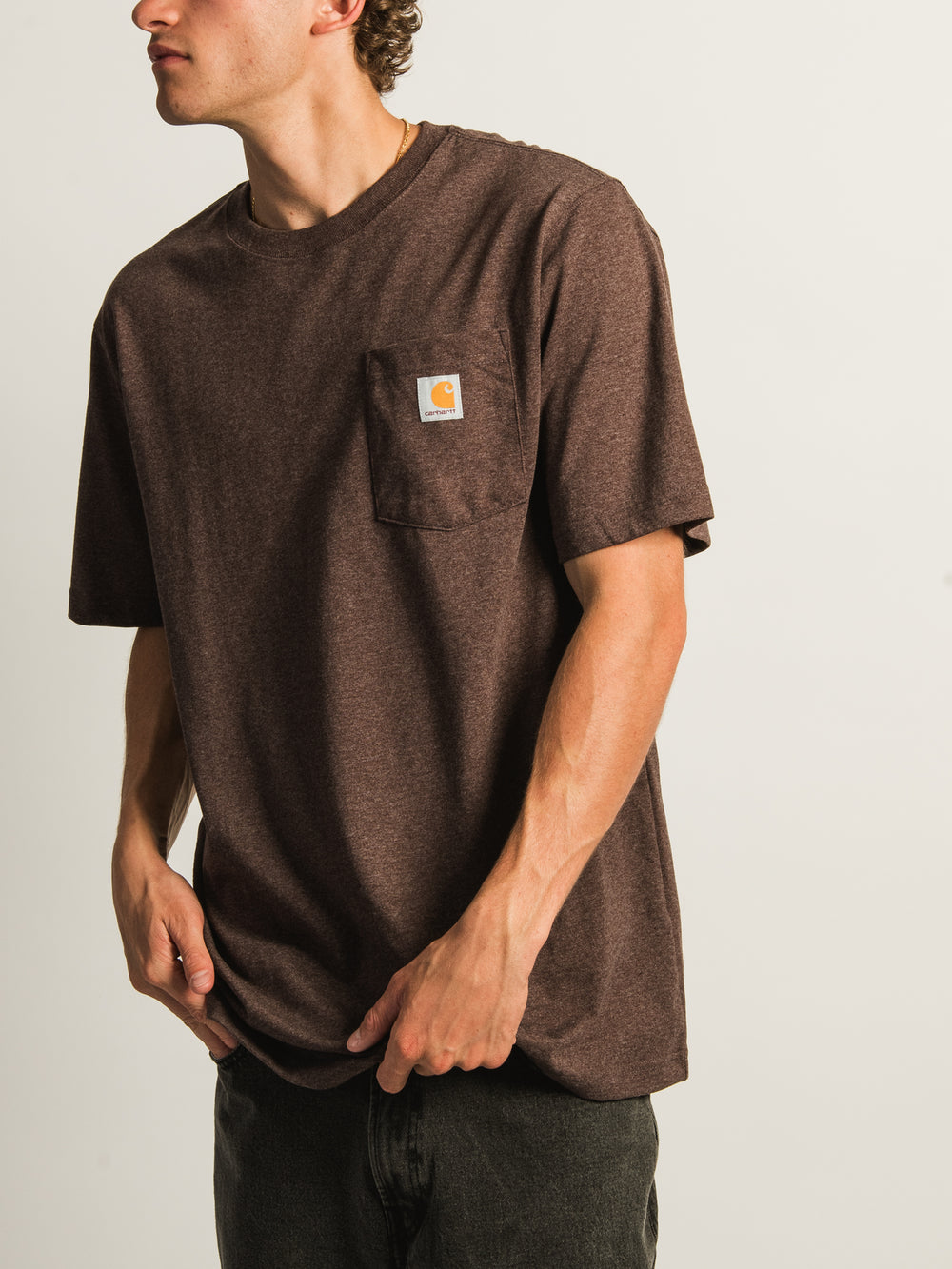 CARHARTT WORKWEAR POCKET T-SHIRT - SEPIA