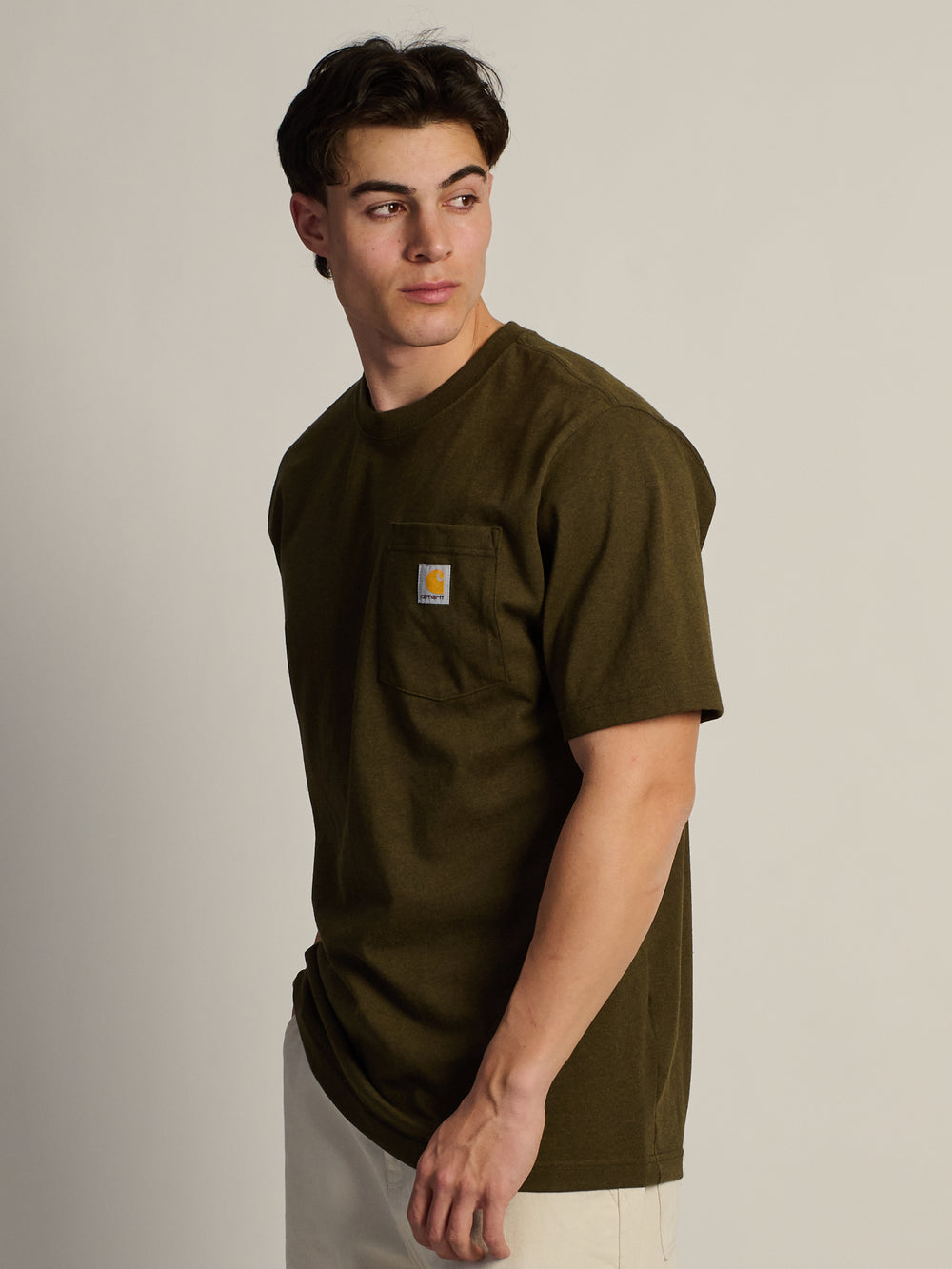 CARHARTT WORKWEAR POCKET T-SHIRT - LOG HEATHER