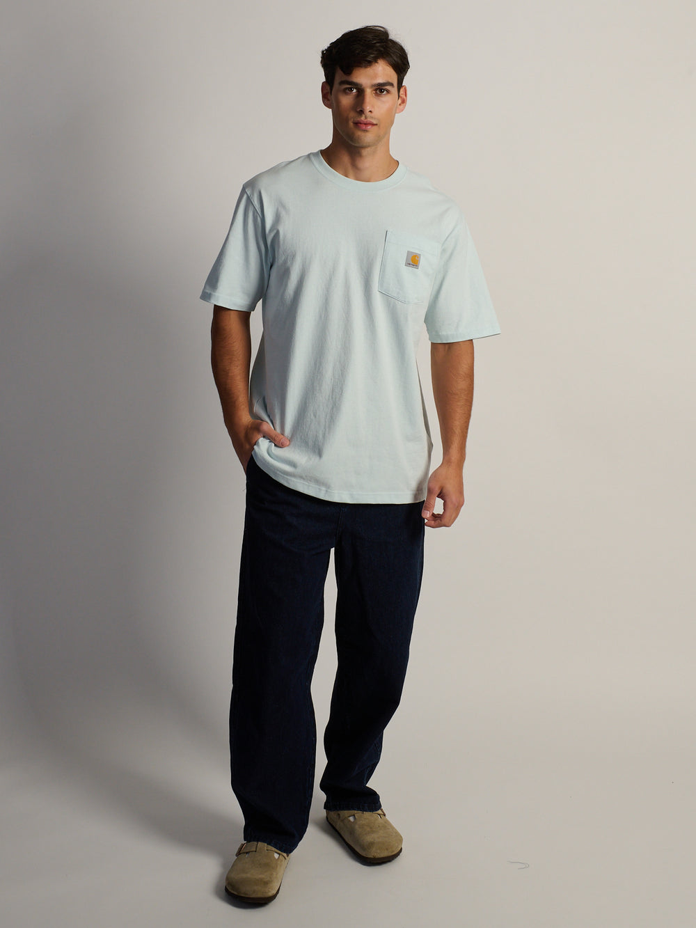 CARHARTT WORKWEAR POCKET T-SHIRT - FOG