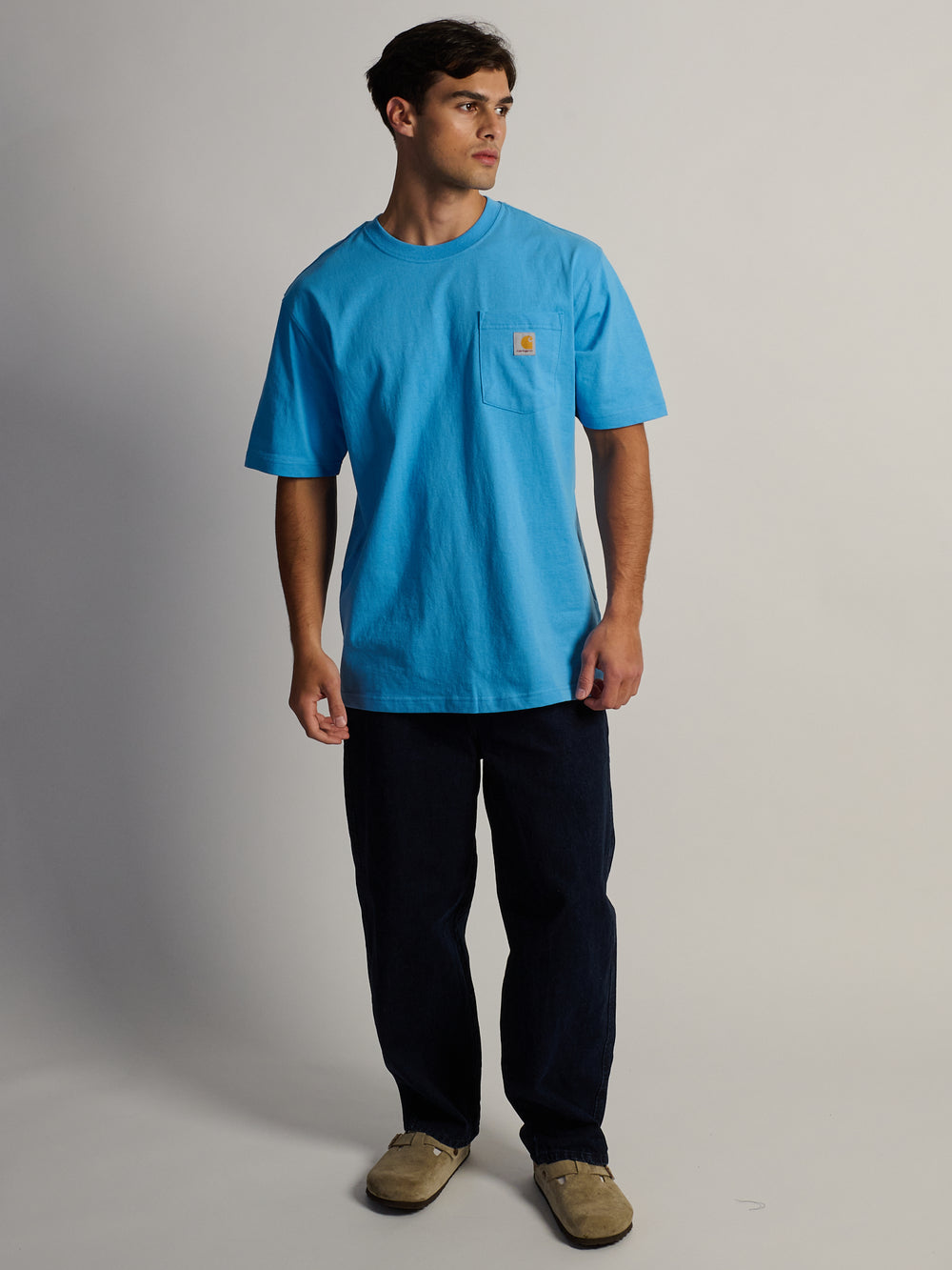 CARHARTT WORKWEAR POCKET T-SHIRT - BLUE