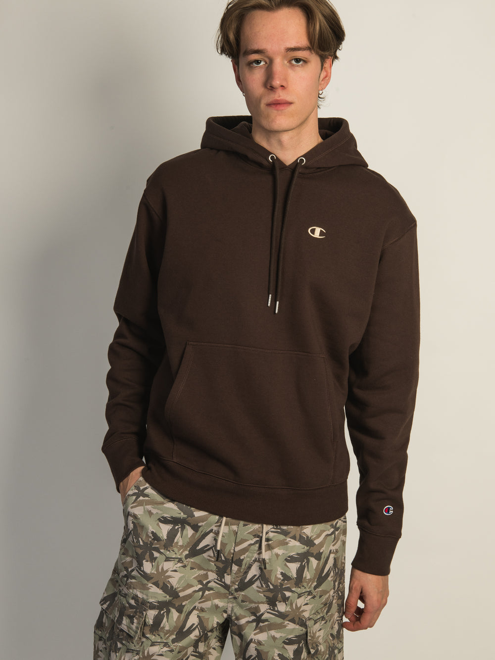 CHAMPION CHAMPION CLASSIC FLEECE LEFT CHEST LOGO PULLOVER HOODIE - CLEARANCE - Boathouse