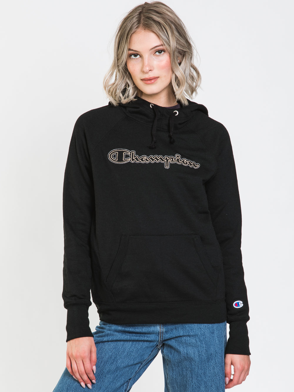 CHAMPION POWERBLEND EMBROIDERED SCRIPT PULLOVER HOODIE - CLEARANCE