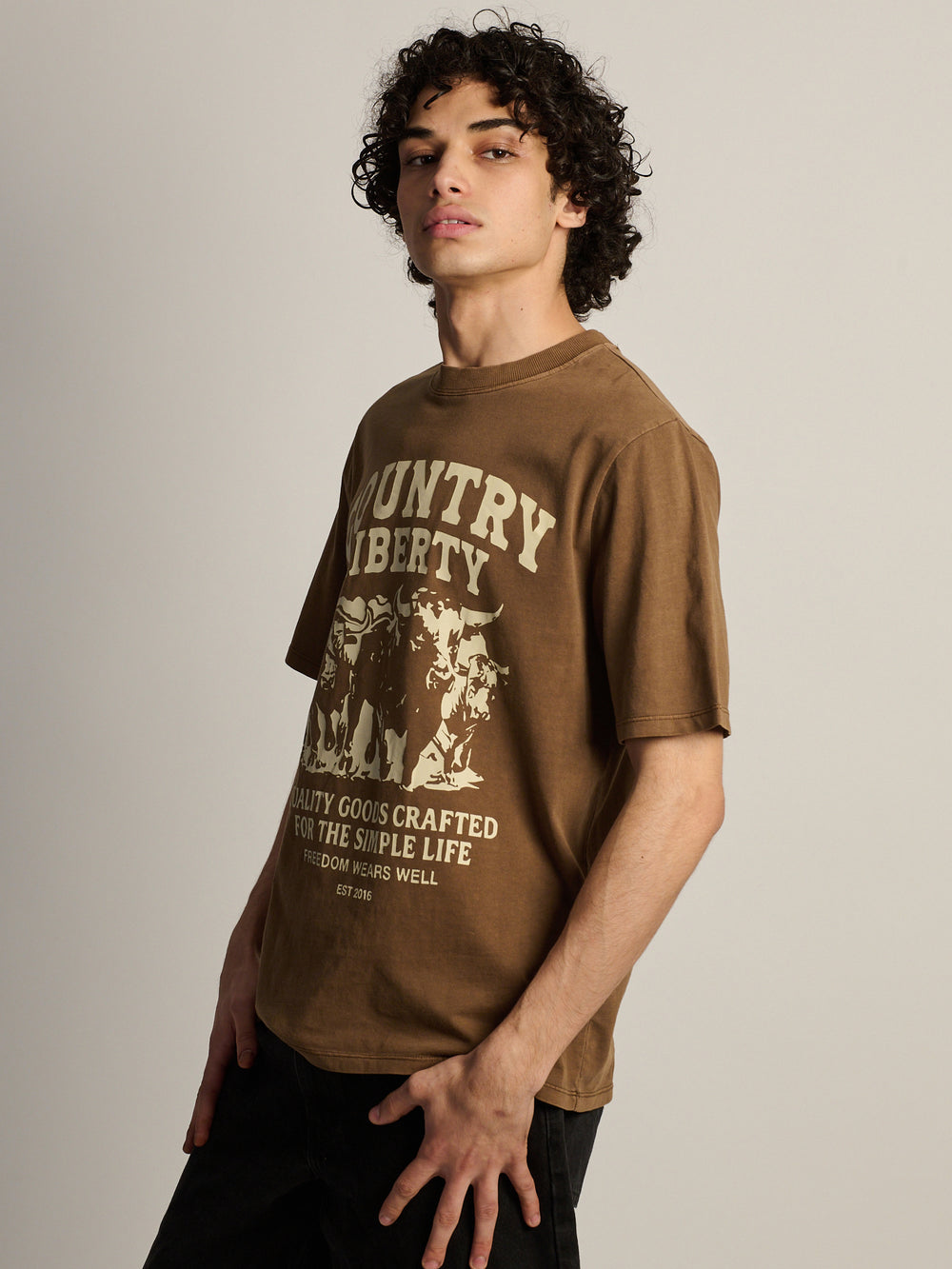 COUNTRY LIBERTY STAMPEDE T-SHIRT -WASHED