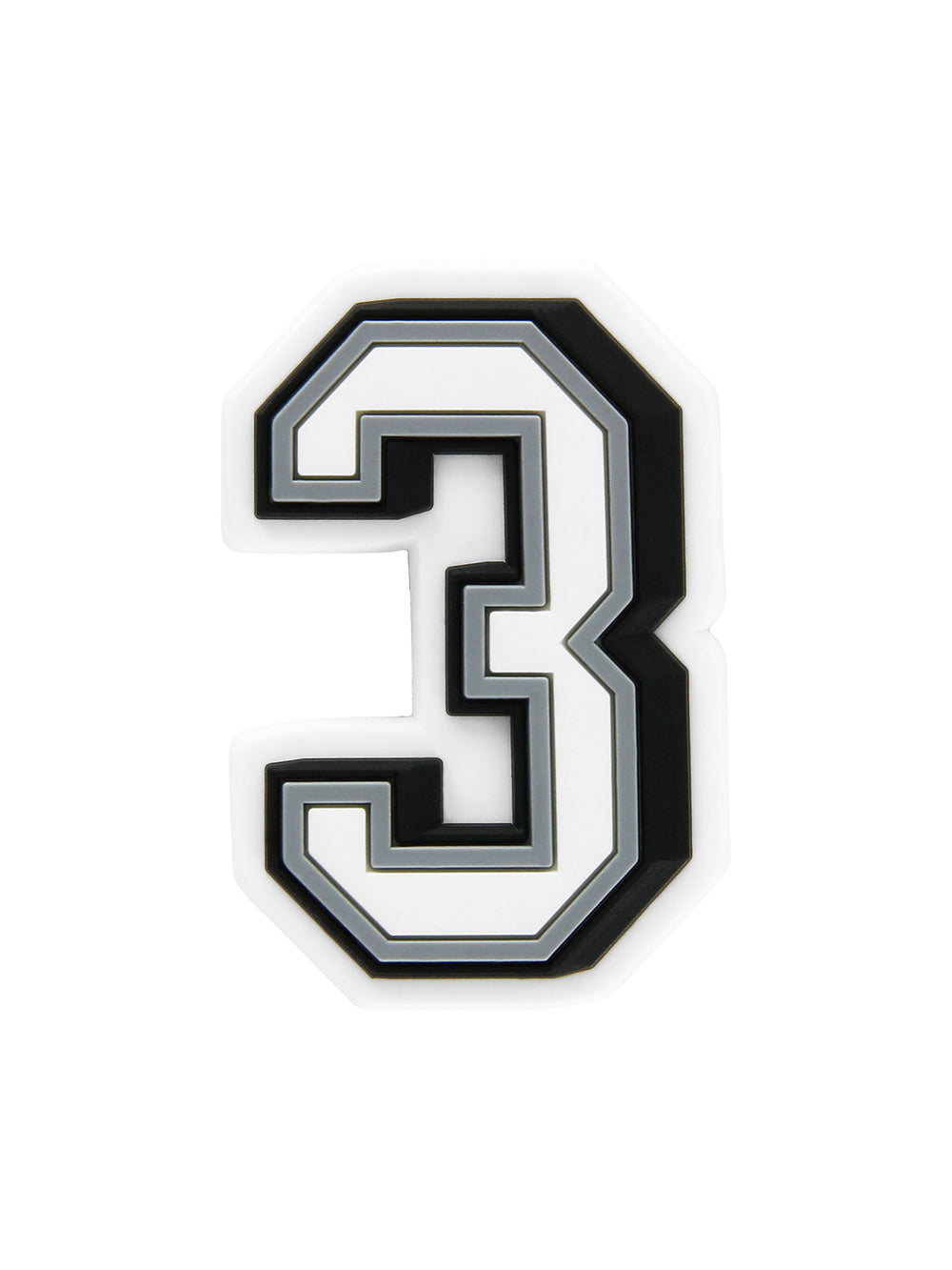 CROCS JIBBITZ BLACK & WHITE NUMBER 3