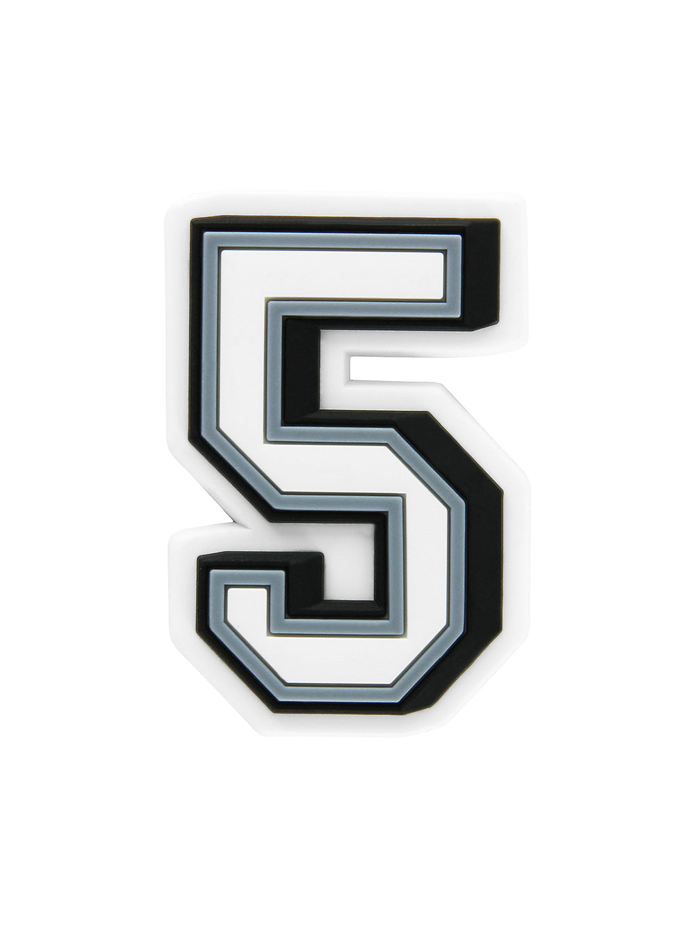 CROCS JIBBITZ BLACK & WHITE NUMBER 5