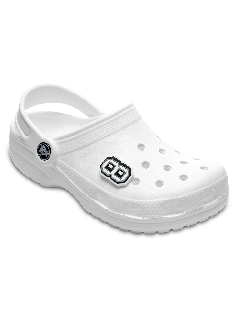 CROCS JIBBITZ BLACK & WHITE NUMBER 8