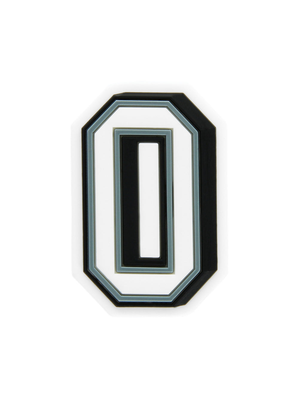 CROCS JIBBITZ BLACK & WHITE NUMBER 0