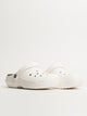 WOMENS CROCS CLASSIC LINED CLOG - WHITE/GREY