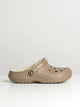 CROCS MENS CROCS CLASSIC LINED CLOG - MUSHROOM - Boathouse