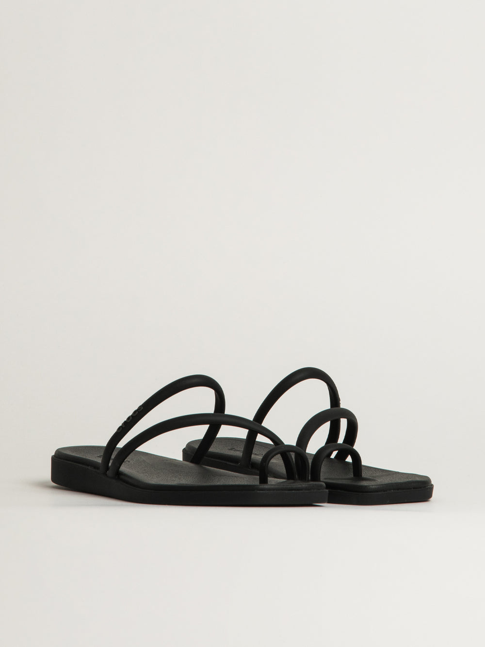 WOMENS CROCS MIAMI TOE LOOP SANDAL - BLACK