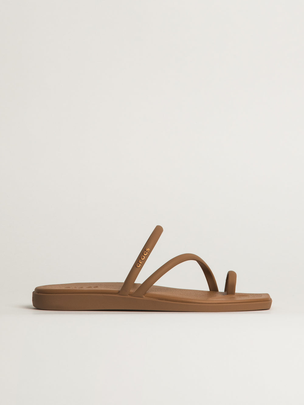 WOMENS CROCS MIAMI TOE LOOP SANDAL - CHOCOLATE