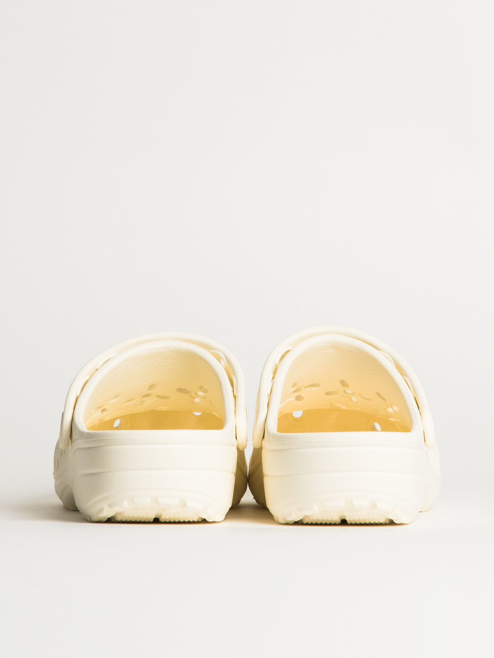 WOMENS CROCS CLASSIC FLORAL CUTOUT CLOG - CHALK