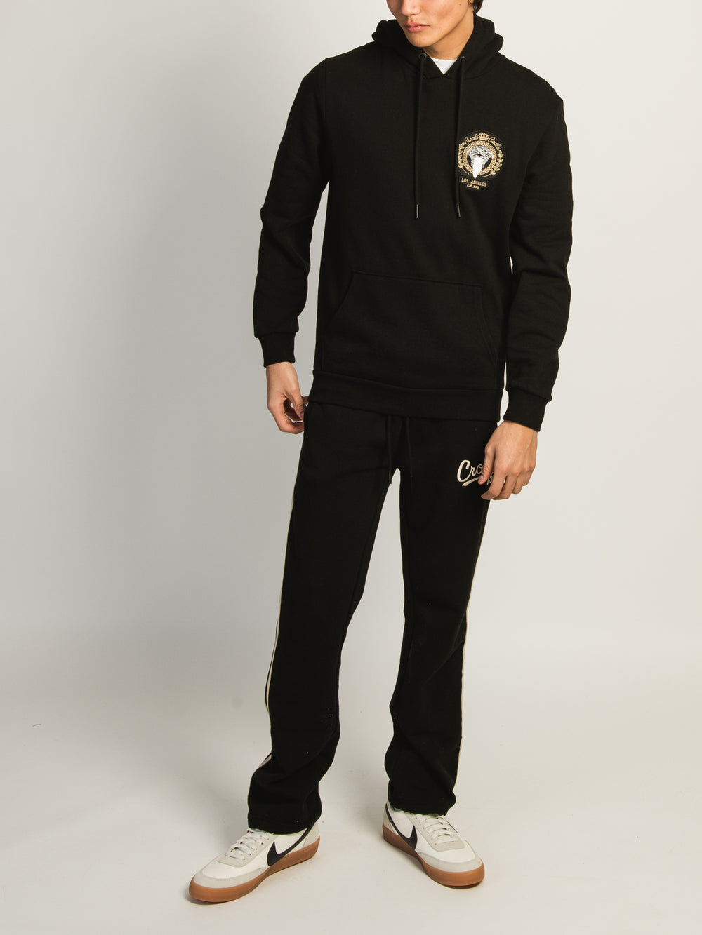 CROOKS & CASTLES LA PULLOVER HOODIE - BLACK