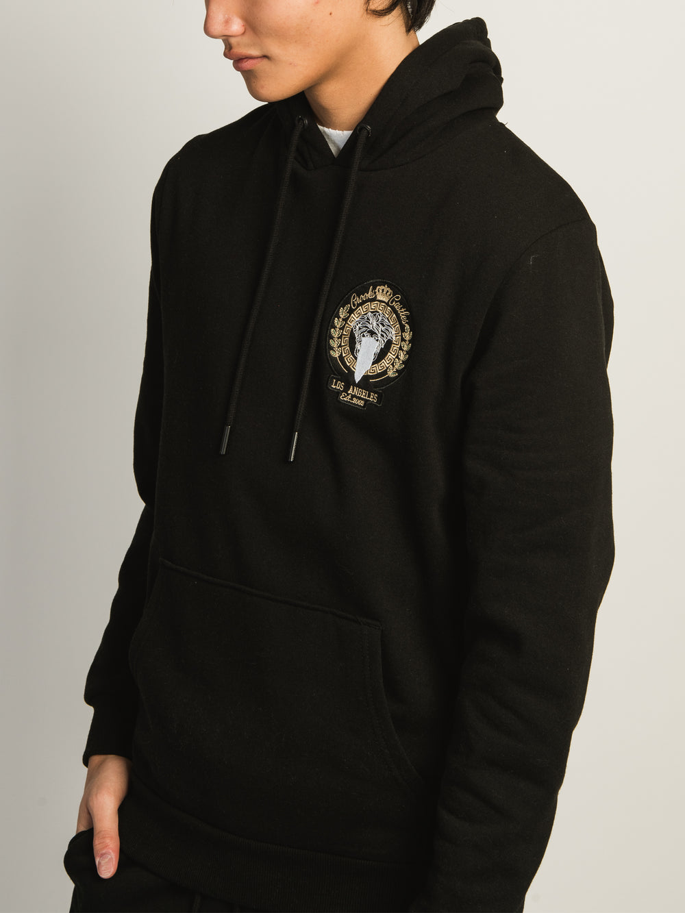 CROOKS & CASTLES LA PULLOVER HOODIE - BLACK