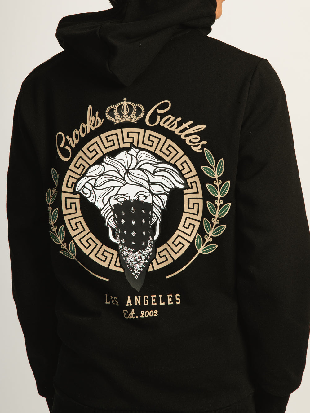CROOKS & CASTLES LA PULLOVER HOODIE - BLACK