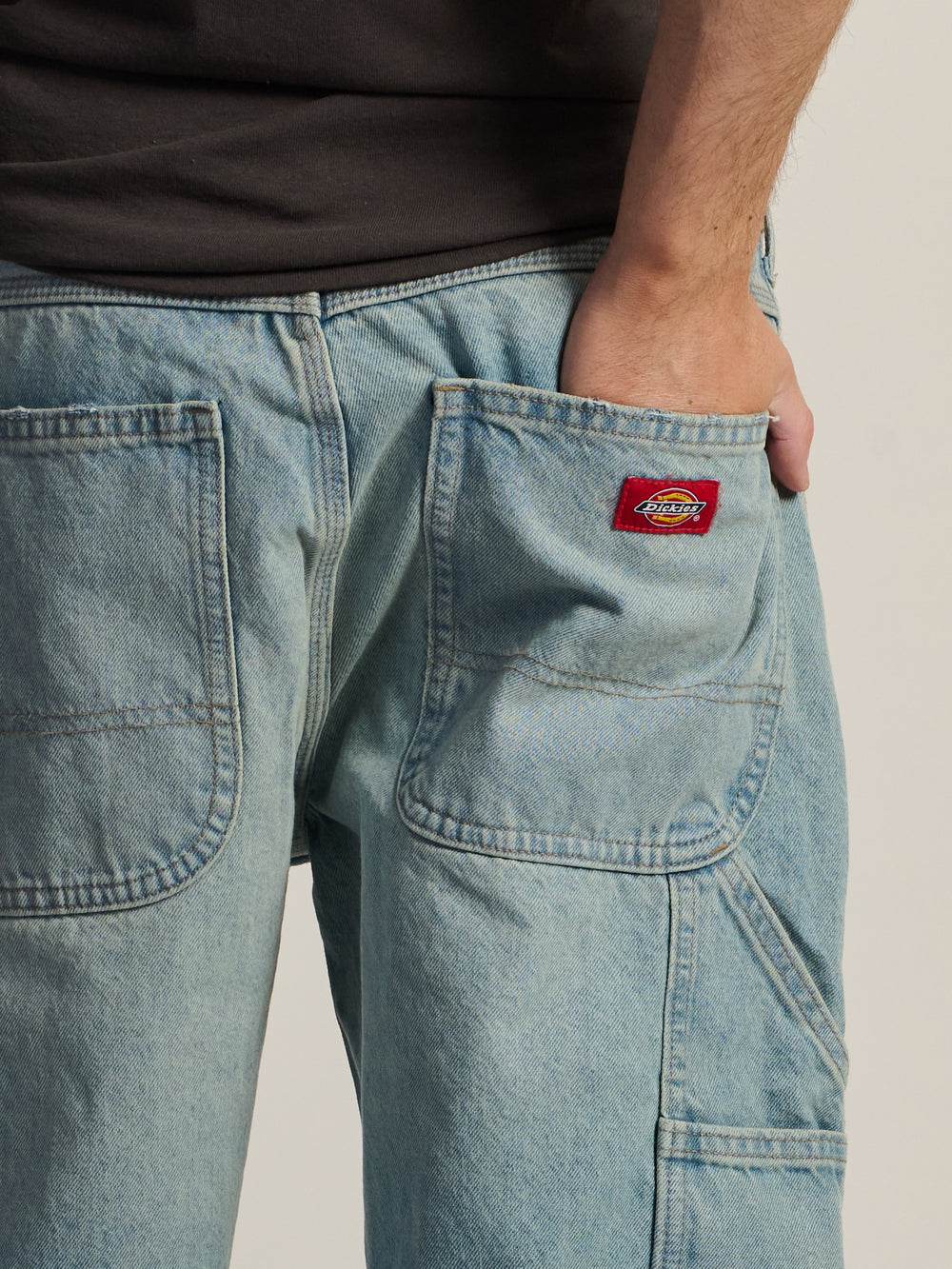 JEAN DICKIES WORN-IN CARPENTER