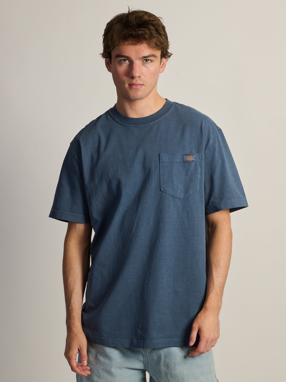 T-SHIRT DICKIES POIDS LOURD, MANCHES COURTES ET POCHETTE - INDIGO
