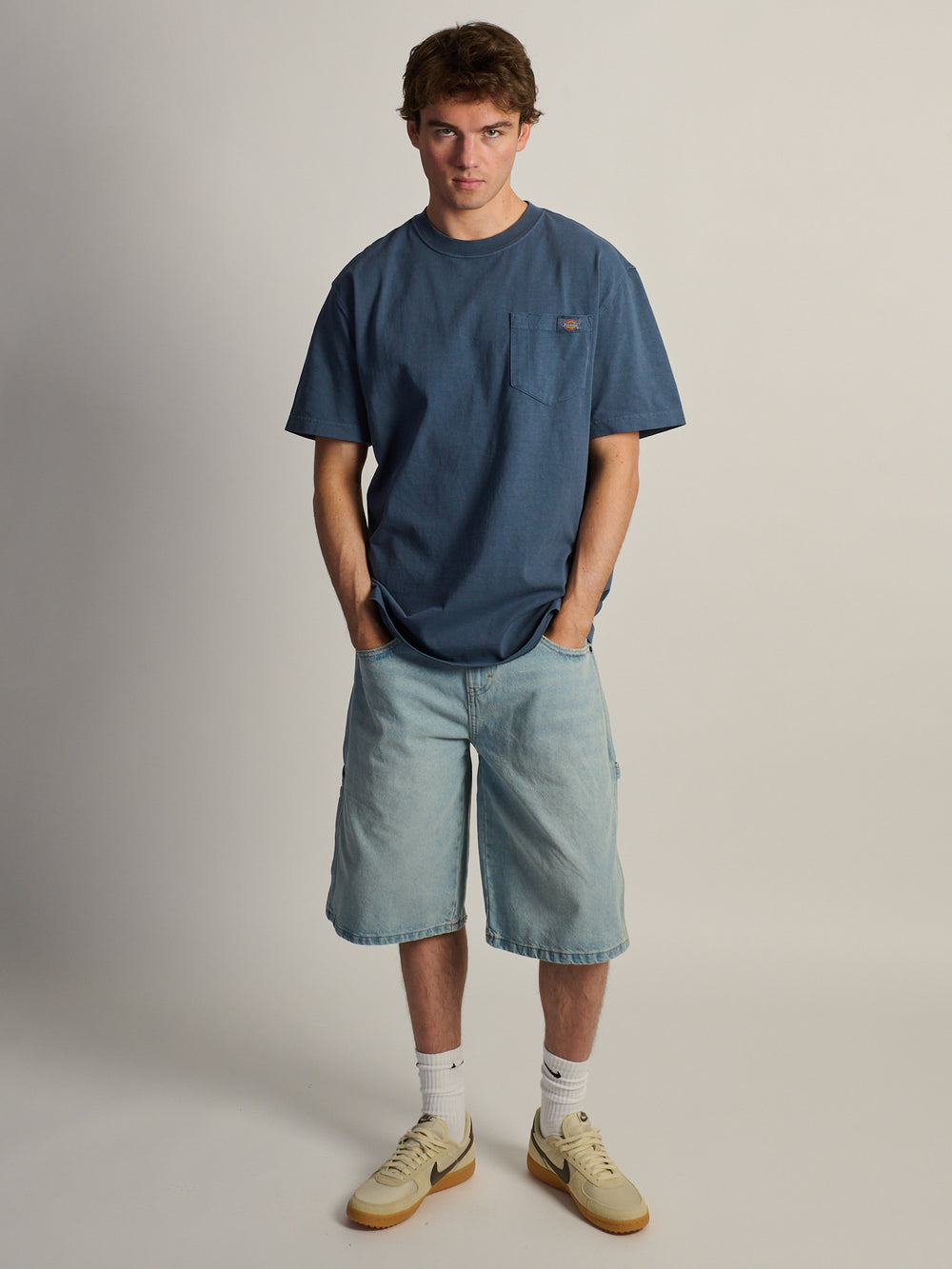 DICKIES HEAVY WEIGHT SHORT SLEEVE POCKET T-SHIRT - INDIGO