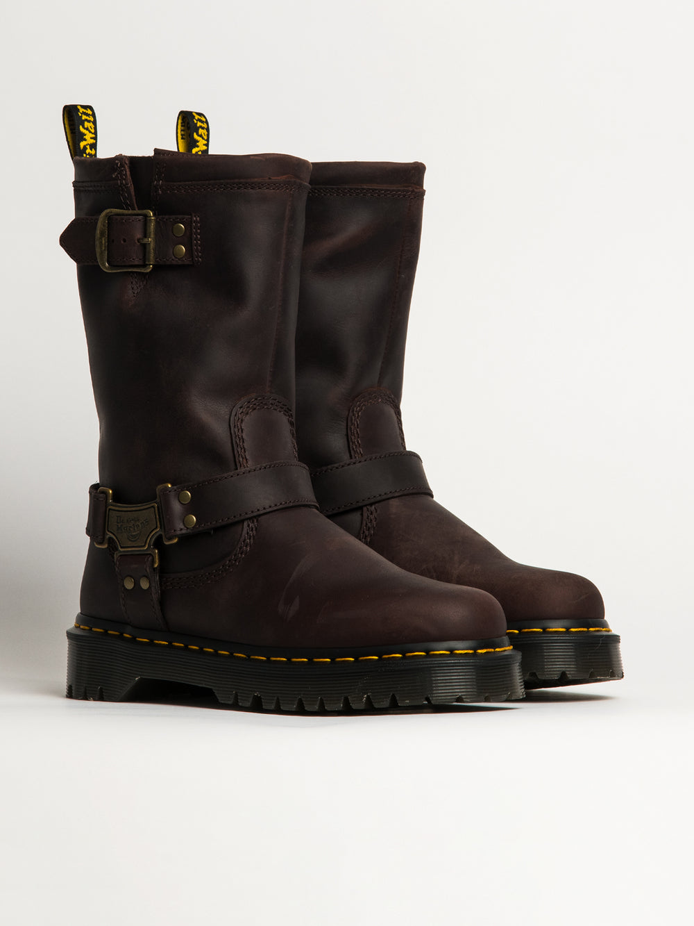 WOMENS DR MARTENS ANISTONE HI BOOT - BROWN