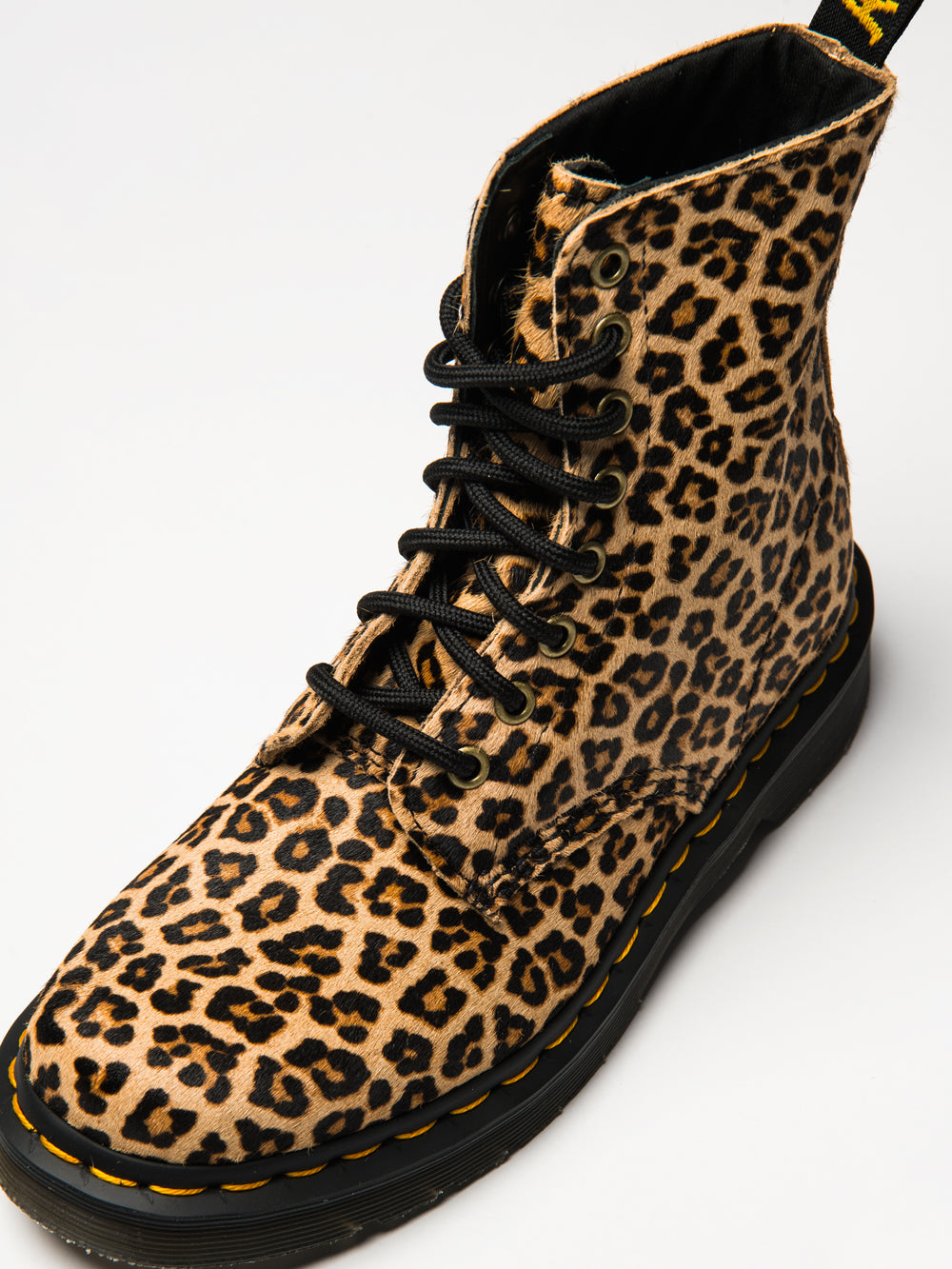 WOMENS DR MARTENS 1460 MINI LEOPARD SPOT BOOT