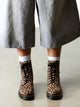 WOMENS DR MARTENS 1460 MINI LEOPARD SPOT BOOT