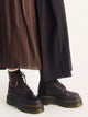 DR MARTENS WOMENS DR MARTENS JADON FLORAL DEBOSS CRAZY HORSE BOOT - RED - Boathouse