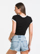 GUESS GUESS ORIGINALS CROPPED SHORT SLEEVE RINGER TEE - CLEARANCE - Boathouse