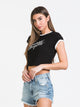 GUESS GUESS ORIGINALS CROPPED SHORT SLEEVE RINGER TEE - CLEARANCE - Boathouse