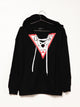 GUESS GUESS TRIANGLE LACE FRONT PULLOVER HOODIE - CLEARANCE - Boathouse