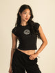 HARLOW HARLOW RIBBED BABY PRINT TEE - COAL - CLEARANCE - Boathouse