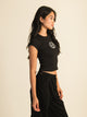 HARLOW HARLOW RIBBED BABY PRINT TEE - COAL - CLEARANCE - Boathouse