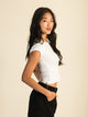 HARLOW HARLOW RIBBED BABY PRINT TEE - WHITE - CLEARANCE - Boathouse