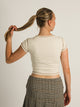 HARLOW HARLOW GABBY BABY T-SHIRT - CREAM - CLEARANCE - Boathouse