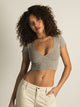 HARLOW HARLOW DORA DITSY VNECK TEE - CLEARANCE - Boathouse