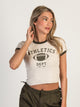 HARLOW HARLOW CLARA SHORT SLEEVE RINGER PRINT TEE - OATMEAL - CLEARANCE - Boathouse
