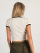 HARLOW HARLOW CLARA SHORT SLEEVE RINGER PRINT TEE - OATMEAL - CLEARANCE - Boathouse