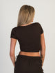 HARLOW HARLOW SQUARE SEAMLESS T-SHIRT - CHOCOLATE - CLEARANCE - Boathouse
