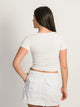 HARLOW HARLOW SQUARE NECK SEAMLESS TEE - WHITE - CLEARANCE - Boathouse