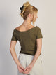 HARLOW HARLOW CATE TEE - OLIVE - Boathouse