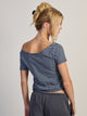 HARLOW HARLOW CATE TEE - DENIM - Boathouse