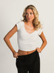 HARLOW HARLOW EMMA MELANGE TEE - CLOUD - Boathouse