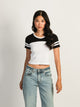 HARLOW HARLOW JESSIE TEE - BLACK WHITE - CLEARANCE - Boathouse
